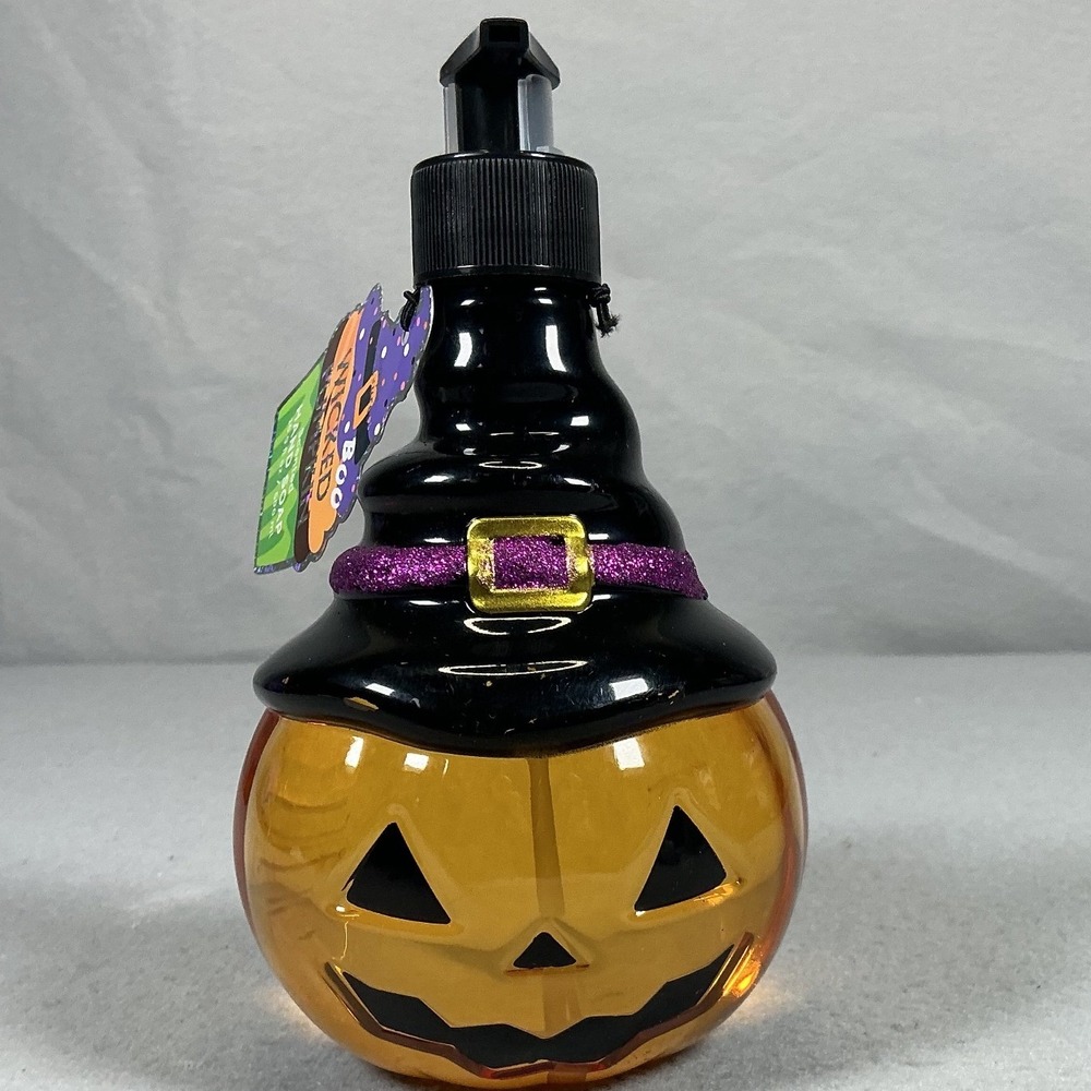 Kohl's Wicked Pumpkin Halloween Soap Dispenser Witch Hat 16.9 oz New